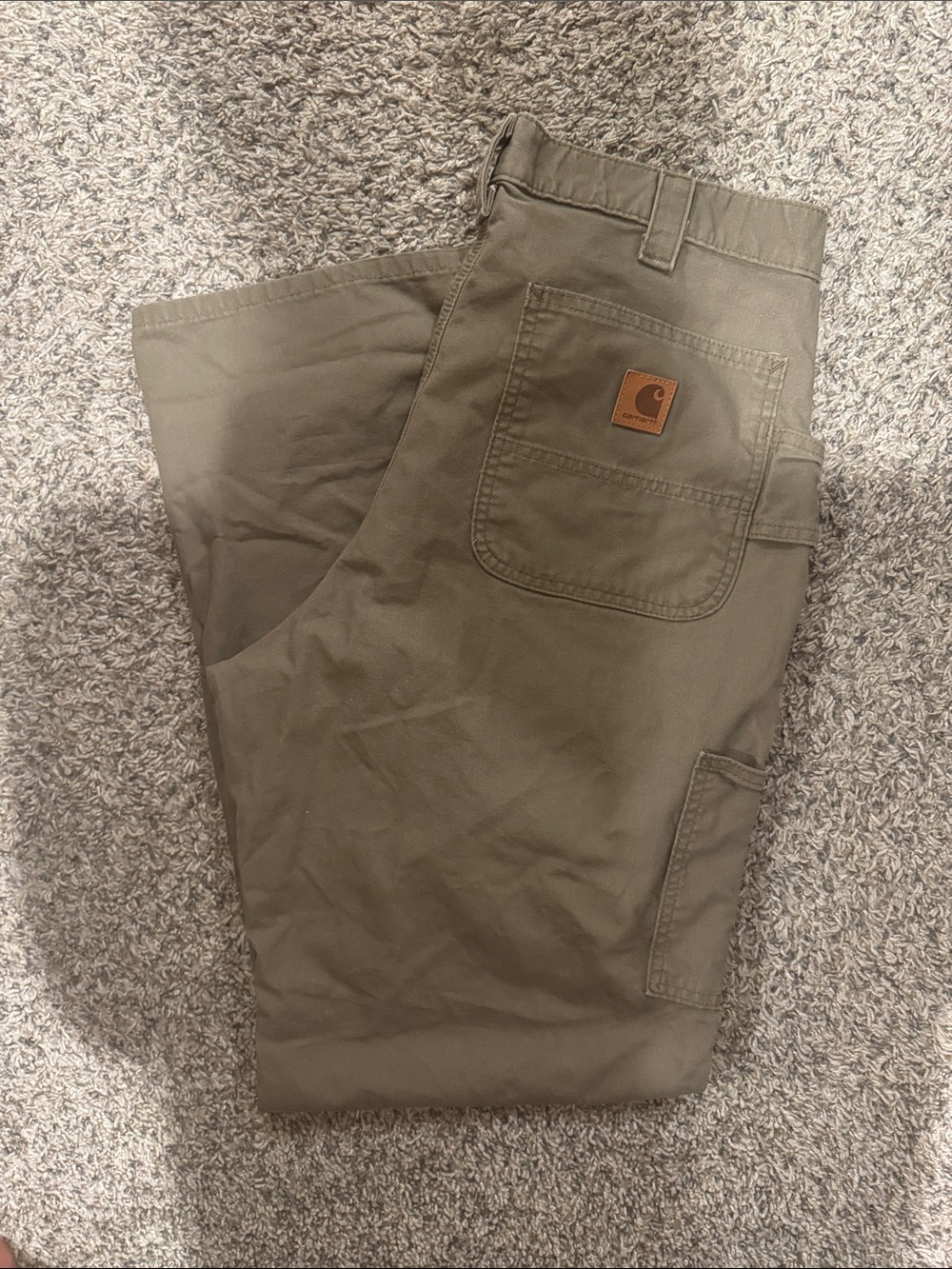 Carhartt Loose Fit Canvas Utility Carpenter Workpant khaki brown 34x34 gorpcore